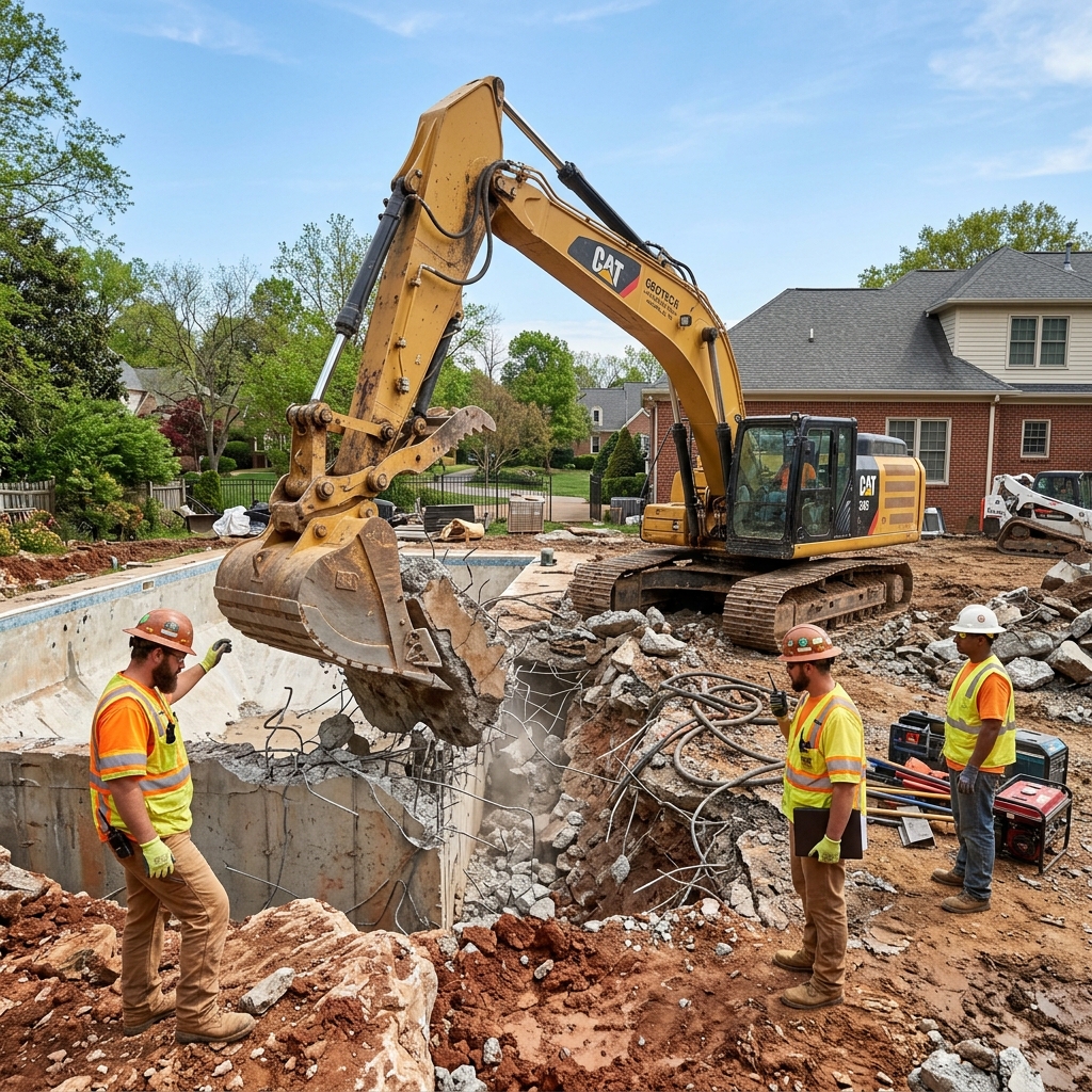 Nashville Pool Excavation Concrete Removal